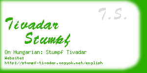 tivadar stumpf business card